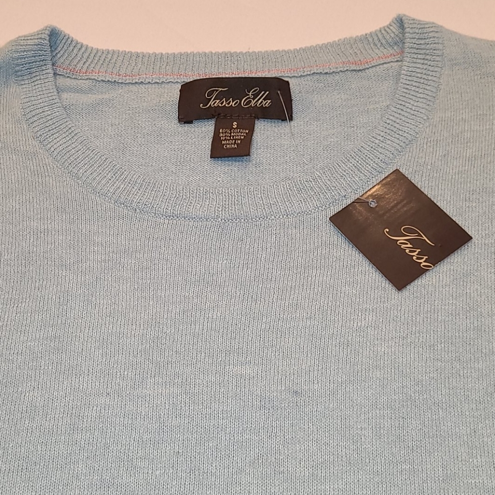 Tasso Elba Crewneck Sweater Linen